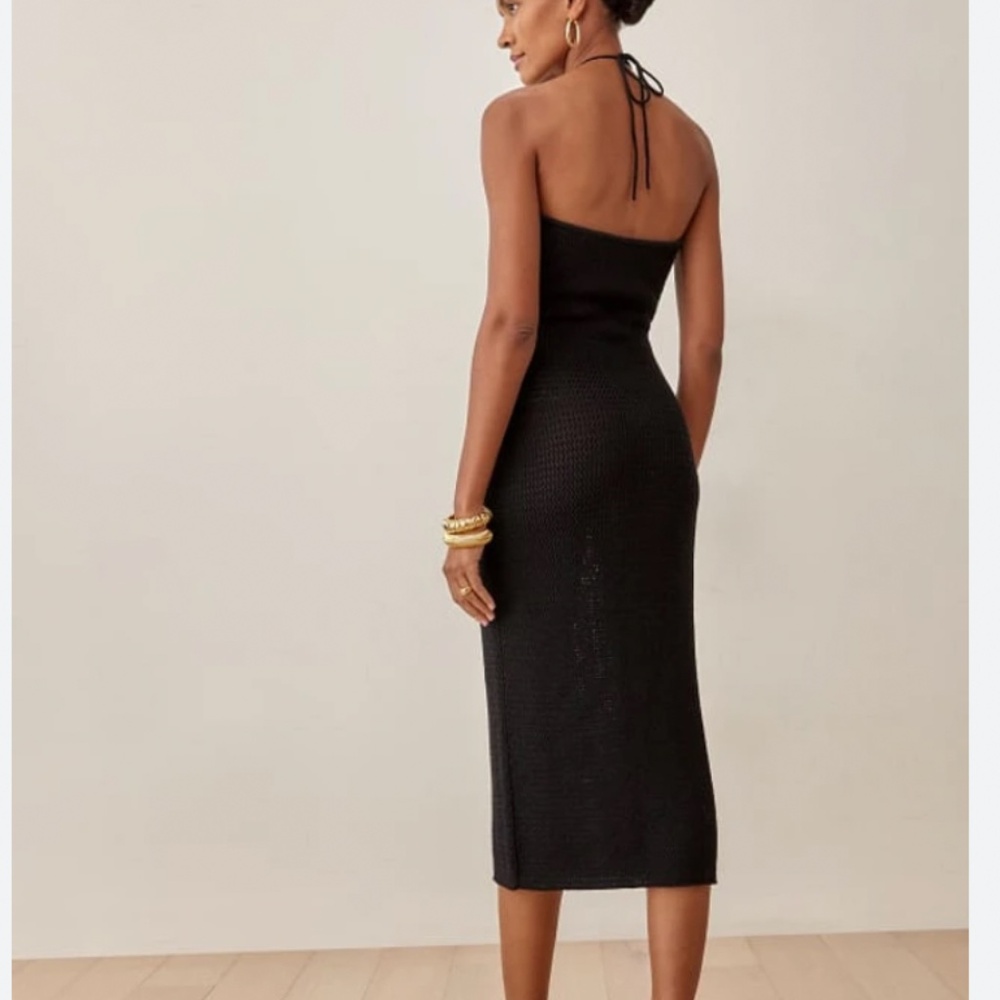 Reformation Venete Dress in Black - Picture 2 of 6